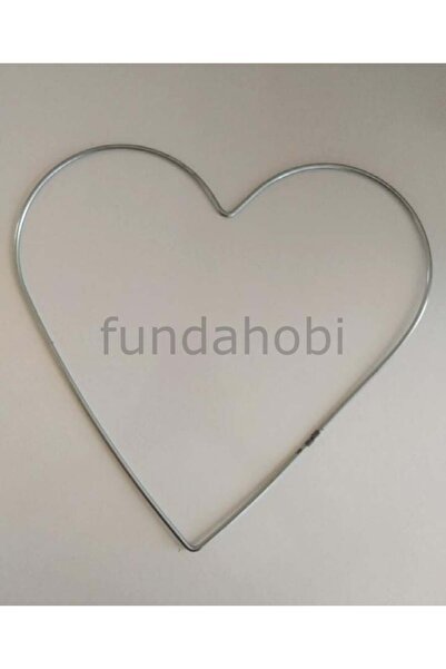 fundahobi Kalp Makrome Metal Çember 25x22 cm