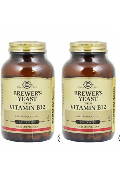 Solgar Brewer's Yeast Containing Vitamin B12 - 250 Tablets 2 Pieces