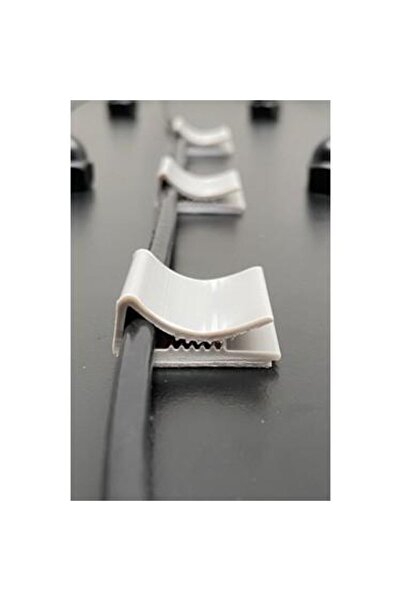 Mykablo Yapışkanlı Kablo Tutucu Yassı Flat Klips - 10 Adet