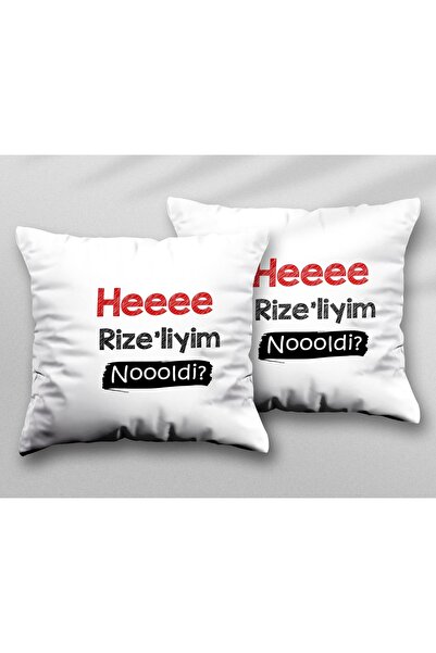 ART HEDİYE I'M from Noooldi Rize - Two Pcs, Washable Pillow, Printed Throw Pi...