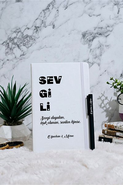 GUPSE Valentine's Day Specially Designed White Agenda & Pen Gift