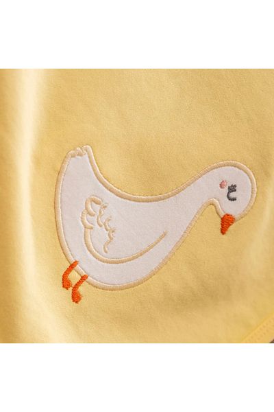 LC Waikiki Lcw Baby Yellow Animal Embroidered Baby Girl Pique