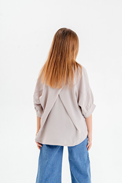 GİYİCEM TEKSTİL Πλισέ πίσω κορίτσι πουκάμισο 3119