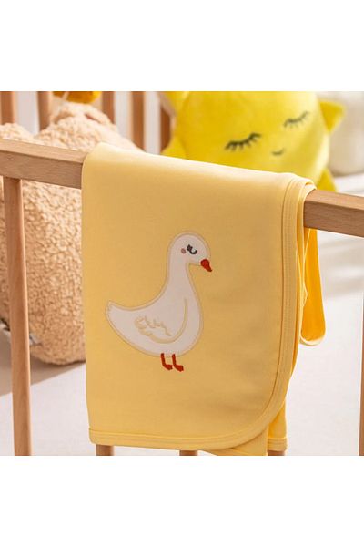 LC Waikiki Lcw Baby Yellow Animal Embroidered Baby Girl Pique