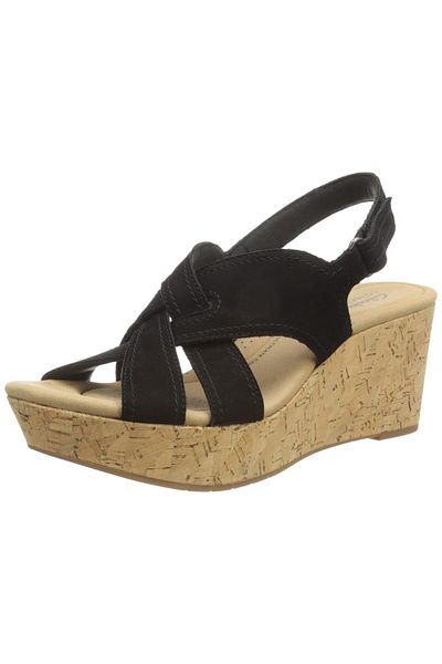 CLARKS Rose Erin Navy Nubuck CASUAL WOMEN SANDALS