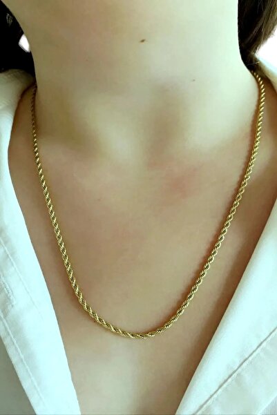 Butik Mara Çelik Burgu Kolye 60 Cm 3 Mm Kalınlık