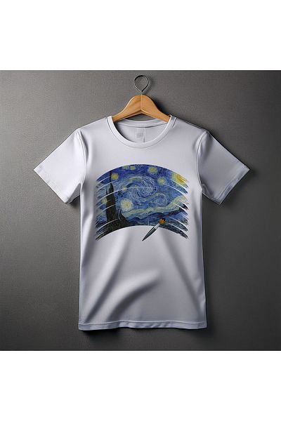 Ozzy Μπλουζάκι Unisex Starry Night Pattern 3 με ψηφιακή εκτύπωση