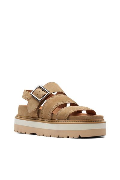 CLARKS Orianna Over Dark Sand CASUAL WOMEN SANDALS