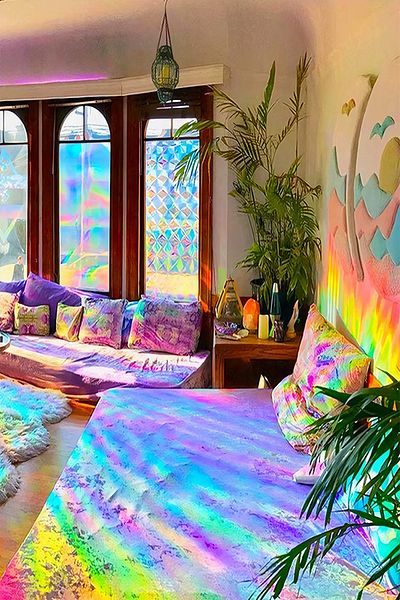 Canderel Static Window Foil 3D Rainbow Window Film - 46X50 cm