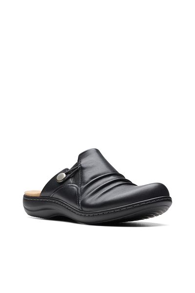 CLARKS Laurieann Bay Black Leather CASUAL WOMEN SHOES