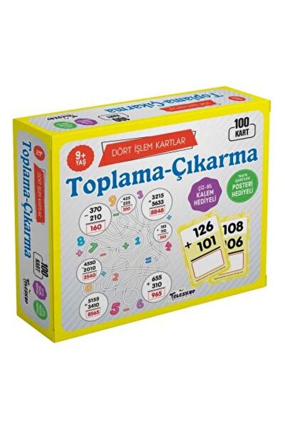 Teleskop Popüler Bilim Dört İşlem Kartlar Toplama Çıkarma 9 Yaş 100 Kart