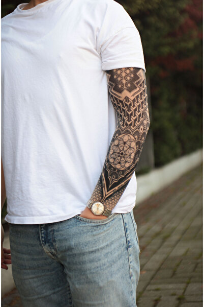 SWANKYSOCKS Giyilebilir Vitruvius Kol Dövmesi 3D Baskılı Tattoo