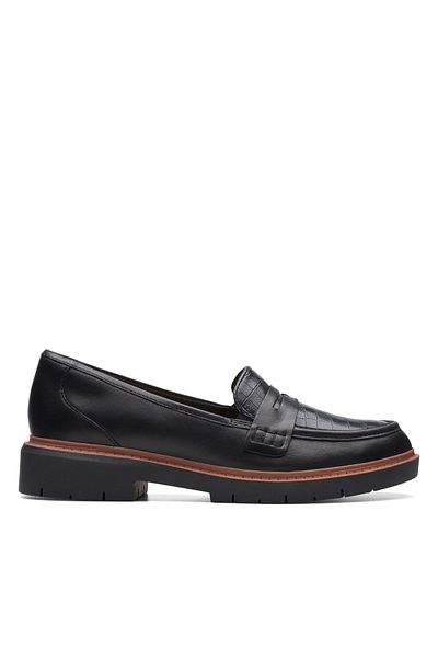 CLARKS Westlynn Ayla Black Leather CASUAL WOMEN SHOES
