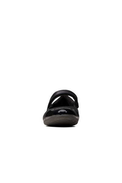 CLARKS Scala Gem K Black Leather SHOES JUNIOR GIRLS