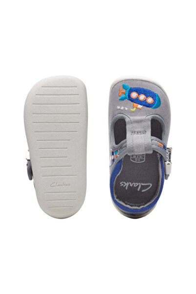 CLARKS Roamer Sun T Grey Canvas SHOES INFANT BOYS