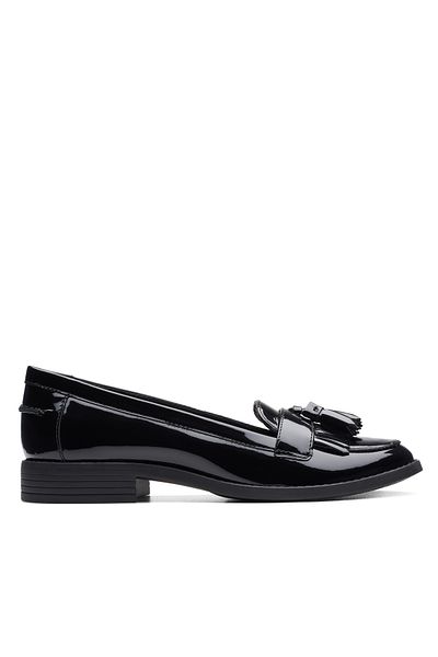 CLARKS CamzinAngelica Black Pat Lea CASUAL WOMEN SHOES
