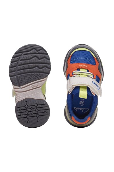 CLARKS Feather Jump T Blue Combi SHOES INFANT BOYS