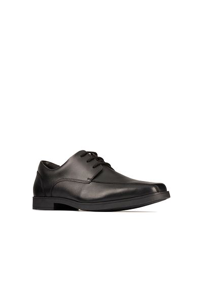 CLARKS Scala Step Y Black Leather SHOES TEEN BOYS