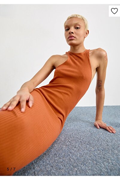 Nike Sportswear Women's Chill Knit Midi Dress Turuncu Kadın Elbise