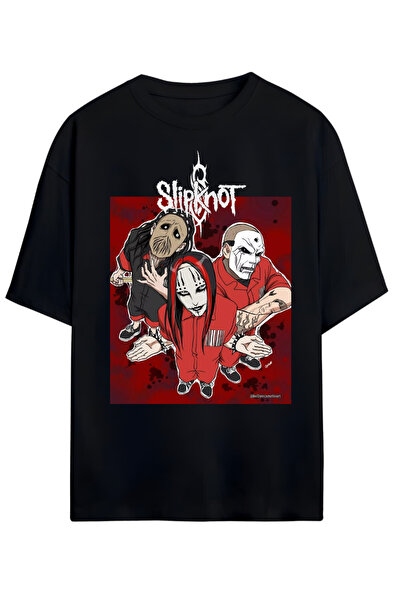 MAGORS TRICOU OVERSIZE DIN BUMBAC, DESIGN SLIPKNOT, UNISEX