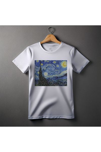 Ozzy Μπλουζάκι Unisex Starry Night Pattern 4 Digital Printed