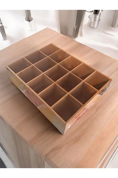 GUNES ZUCCACIYE 15 Compartments Bamboo Organizer 32X25X8.6 cm