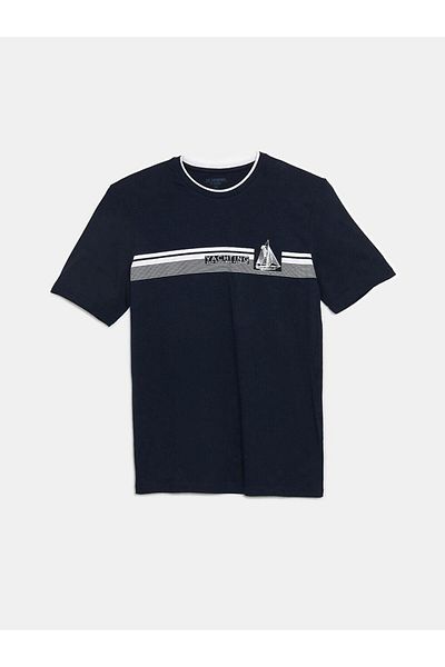 LC Waikiki Ανδρικό μπλουζάκι LCWAIKIKI Classic Crew με λαιμόκοψη κοντό μανίκι με στάμπα χτενισμένο βαμβακερό ανδρικό μπλουζάκι