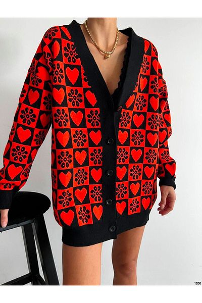 Tunicom Plus Size Cardigan with Print