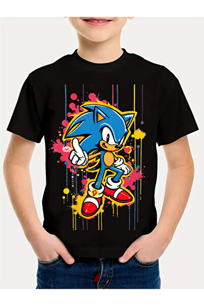 GALASHOP تي شيرت سونيك 3 100% قطن ملون