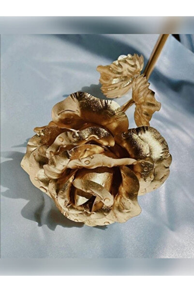 rkmstore Sonsuzluk Gülü Hediyelik Gül Gold Renk Ev Dekor  Sevgiliye Hediye Anneler Günü Hediyesi Solmayan Gül