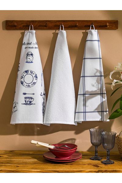 LC Waikiki LCW HOME Printed Drying Cloth 3-Pack 40x50 Cm