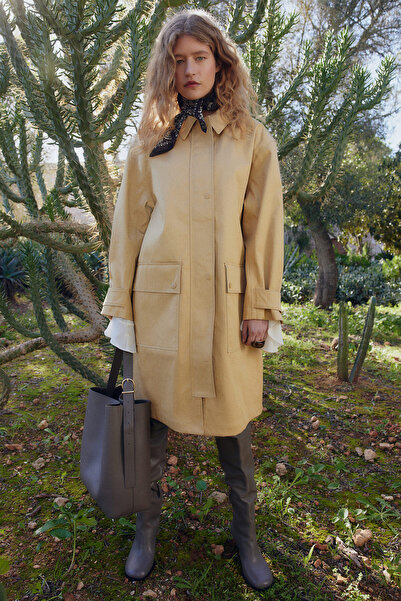 H&M Fikseli Gabardin Kaban