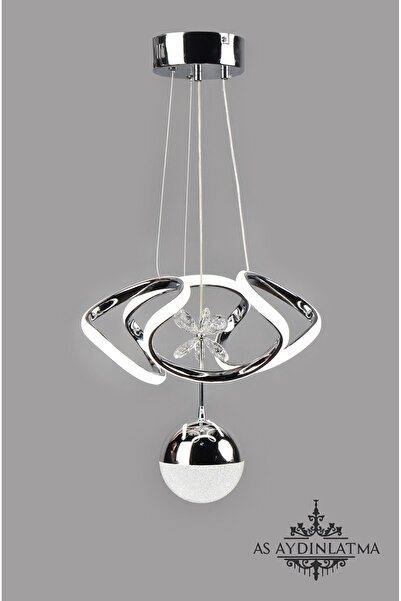 Mobzar Alfa Kumandalı 3 Renk Işık Özellikli Modern Kaplama Sarkıt Led Avize S...