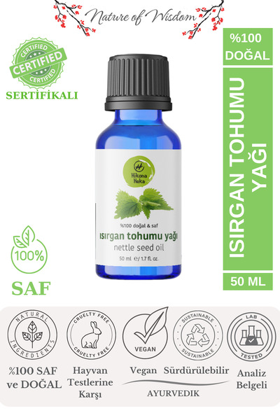 Hikona Heka Isırgan Tohumu Yağı %100 Saf Ve Doğal Soğuk Sıkım 50 ml ( Cilt Ve...