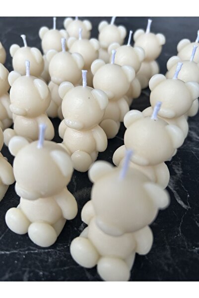 durudesignn Mini Ayıcık Mum 20 Li Hediyelik