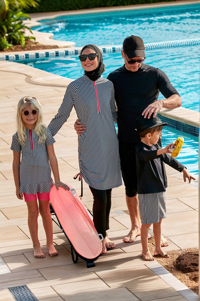 Marina Likralı Renkli Kız Çocuk Mayo K2401