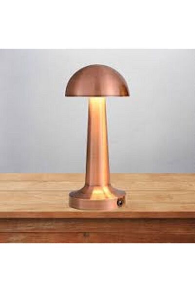 Cata Ct-8430 Lizbon Mantar Dokunmatik Şarjlı Masa Lambası Rose Renk 23 Cm