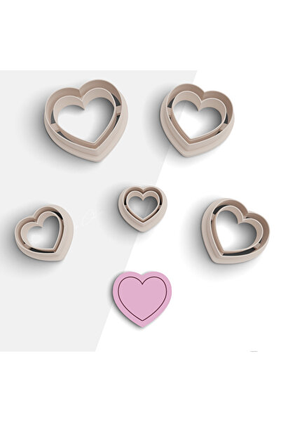 flament aşk Framed Heart Shaped Polymer Clay Mold, Jewelry Mold, Valentine's ...