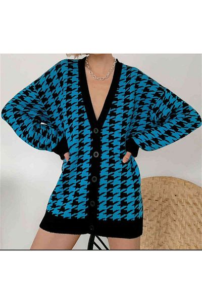 Tunicom Plus Size Cardigan with Print