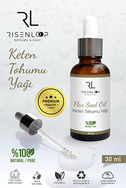 Keten Tohumu Yağı %100 Saf Doğal Seyretilmemiş Soğuk Sıkım 30 Ml