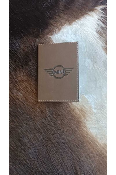 EFE DERİ Mini Cooper Deri Dikişli Araç Ruhsat Kılıfı Kabı Oto Ruhsatlık Araba...