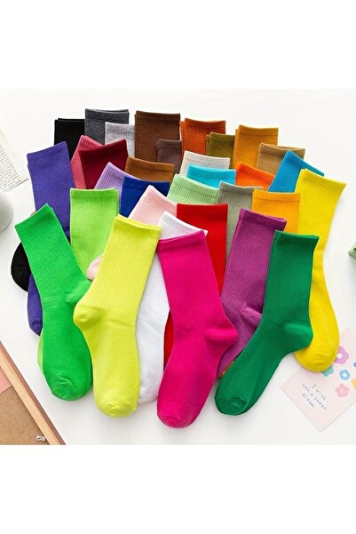 dm del more 8 чифта унисекс многоцветни едноцветни колежански тенис чорапи