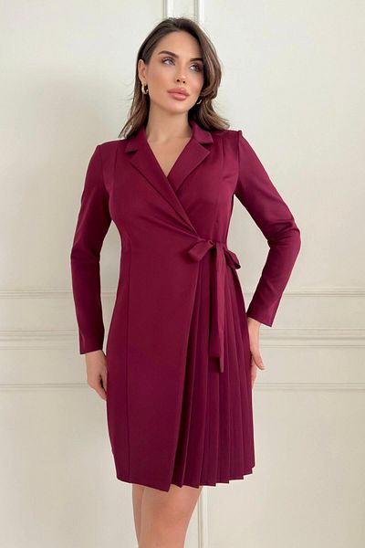 ZISHAN Women's Evening Dress with Pleated Skirt and Sash Detail Comfortable Cutout 034