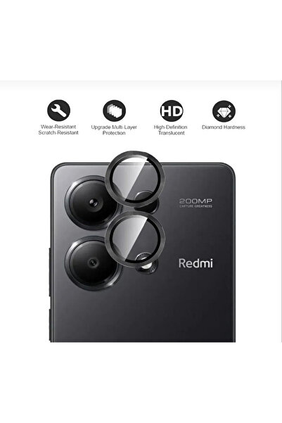 Solid Xiaomi Redmi Note 13 Pro Plus 5G Uyumlu Kamera Lens Koruyucu Safir