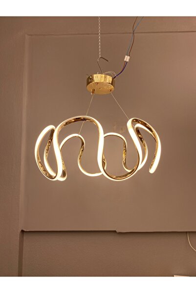 Zeya Lighting Yüksek Aydınlatmalı Bulut  Model Gold kaplama sarkıt modern 3 renk led avize