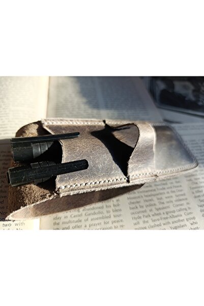 Mahfuz Crazy Hors Genuine Leather Pencil Case - for Your Custom Pencils, 27cm and 6cm Length, Model 21105C