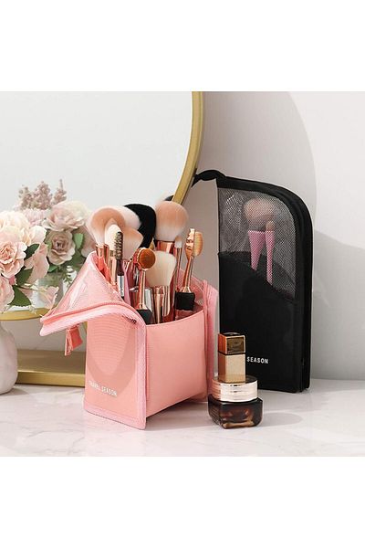 ZENİTH Black Travel Makeup Brush Bag