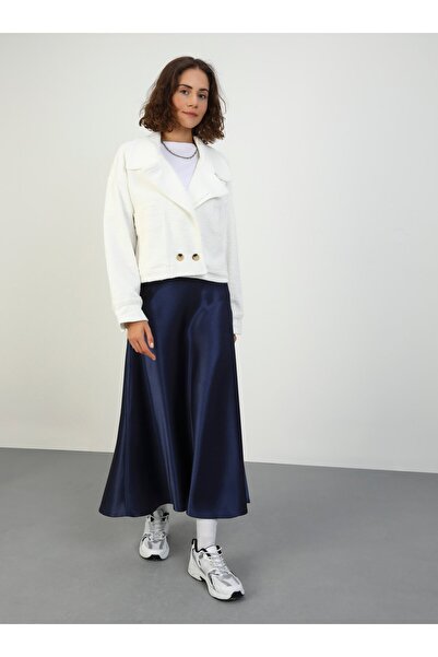 Benin White Thessaloniki Fabric Short Jacket - Button Detail - Benin