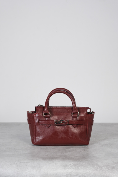 Çantacımstore Kadın Tokalı Çapraz Askılı Çanta Bordo