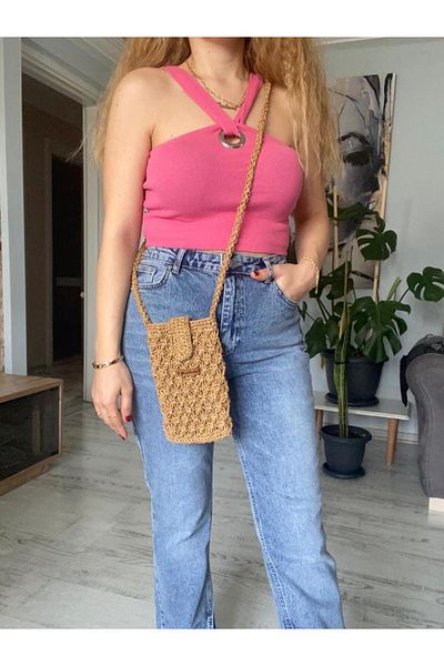 ASYACEPSTORE Mobile Phone Bag (straw bag)
